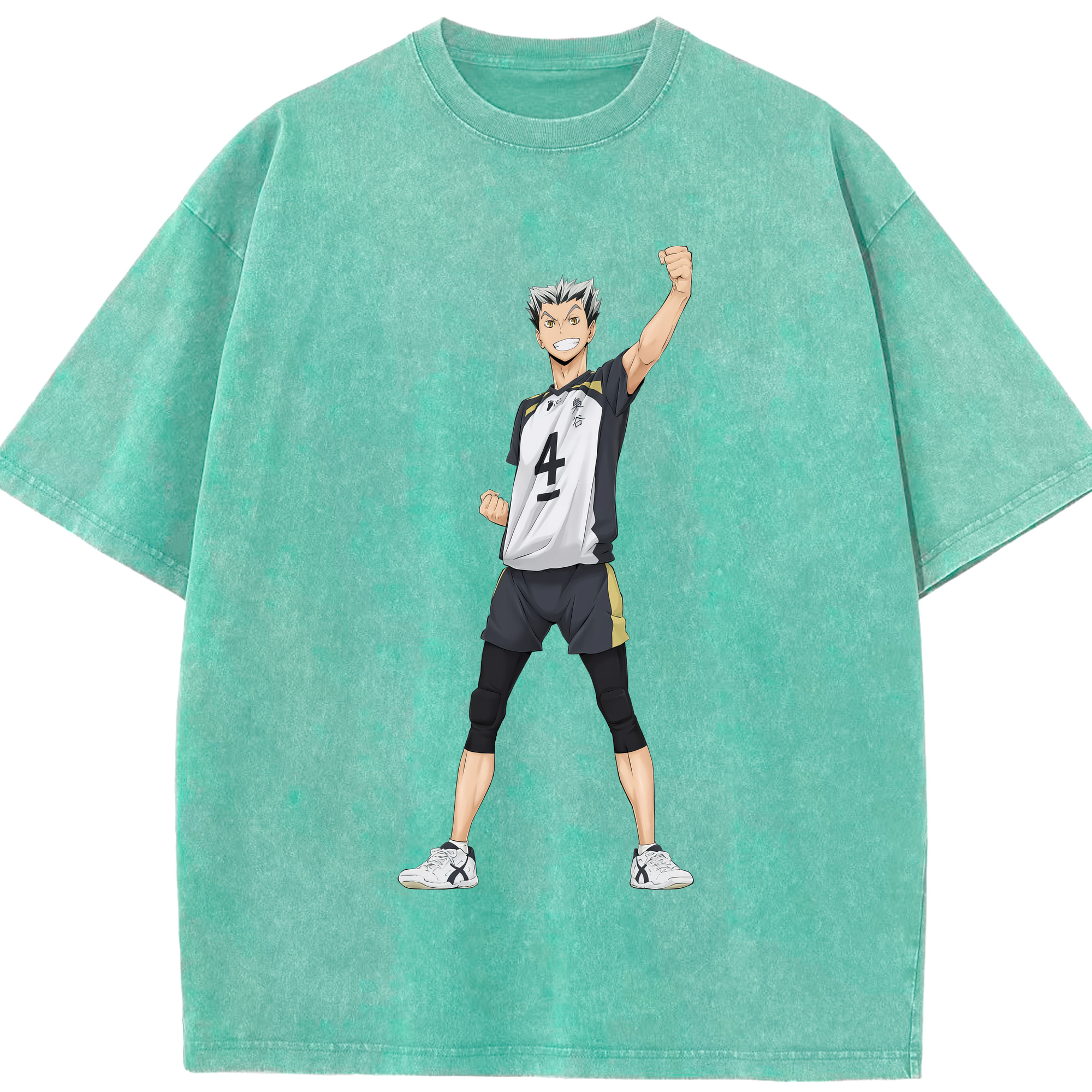 （画像用） ハイキュー!! Haikyu!! 綿100% ヴィンテージ風 半袖Tシャツ（フロントプリント）